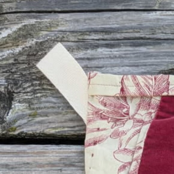 Christmas Stocking Burgundy Patch - Picture 6 of 7